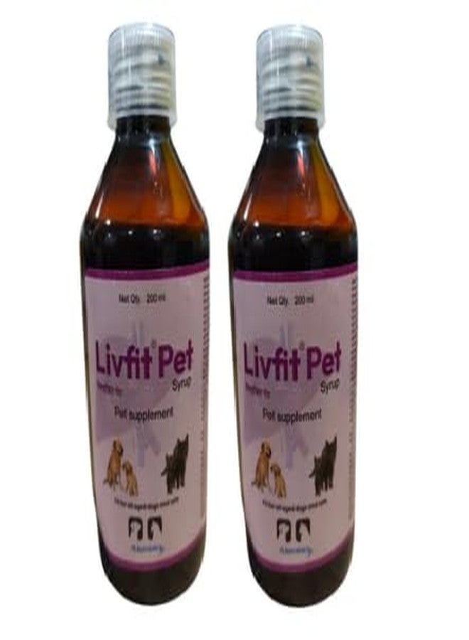 BULLYPET LIVFIT Syrup for Dogs and Cats 200ML (Pack of 2) with Glove - Image 1
